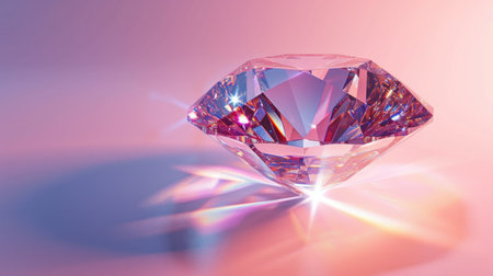 Scintillating Pink Diamond Rendering with Brilliant Refractionsの素材