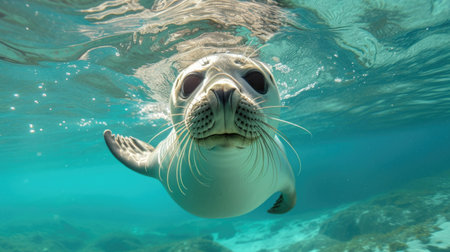 Curious Seal Pup Underwater Adventureの素材