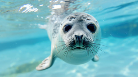 Curious Seal Pup Underwater Adventureの素材