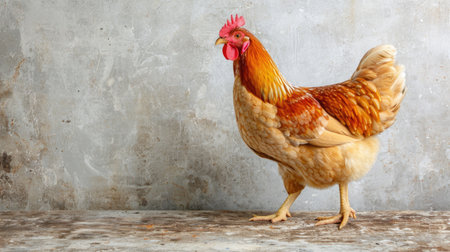 Majestic Rooster Standing Proudly in a Rustic Settingの素材