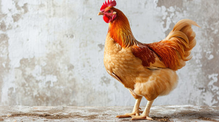 Majestic Rooster Standing Proudly in a Rustic Settingの素材