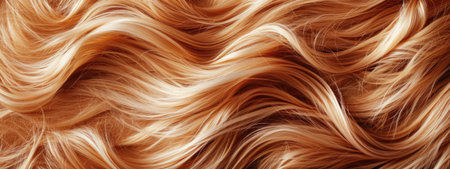 Blonde Curls: Artistic Spirals of Light Hair in a Dynamic Flowの素材