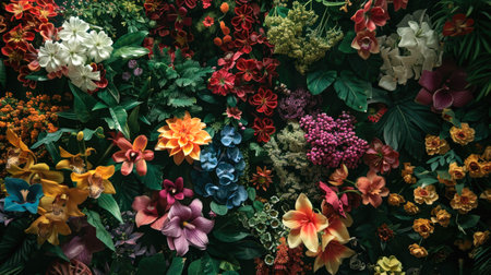 Vibrant Bouquet of Mixed Artificial Flowers for Decor and Craftsの素材