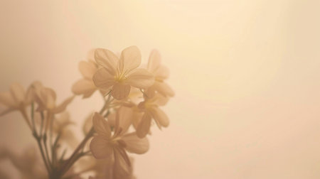 Golden Hour Bliss with Wildflowers Basking in Soft Sunlight Creating a Romantic Natural Scene abstract backgroundの素材