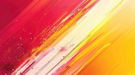 Vibrant Abstract Geometric Background - Bold Diagonal Stripes in a Vivid Spectrum from Deep Purple to Bright Yellowの素材