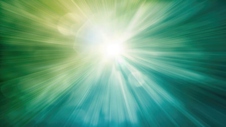 abstract Radiant Green Light Burst - Dynamic Energy and Natural Vitality Conceptual Backgroundの素材