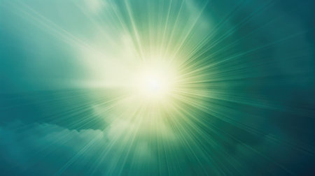 abstract Radiant Green Light Burst - Dynamic Energy and Natural Vitality Conceptual Backgroundの素材