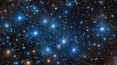 Starry Night Sky with Glittering Stars and Nebula Dust - Cosmic Galaxy Space for Astronomy Enthusiastsの素材