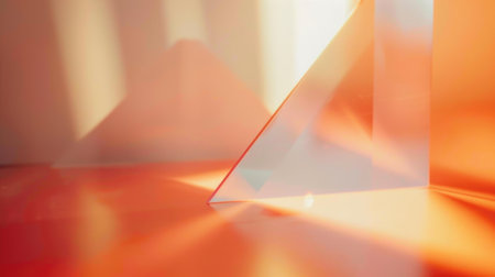 Golden Hour Geometry: Sunlit Minimalist Corner Casting Warm Shadows for a Serene Abstract Composition backgroundの素材