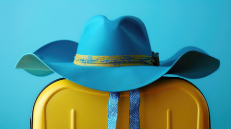 Summer Travel Essentials - Hat on Suitcaseの素材