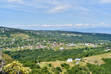 Panoramic view of the village oの写真素材