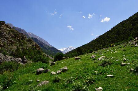 Hills and mountains, Khaidarkan area, Galuyan gorge, Kyrgyzstan