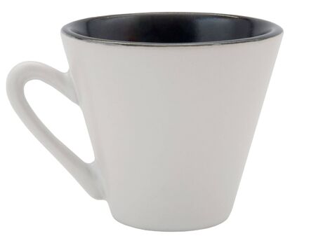 white cup isolated on a white backgroundの写真素材
