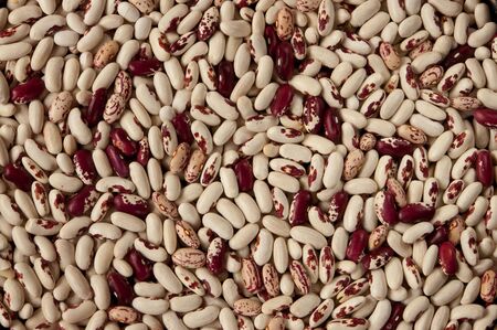 background of raw haricot beans