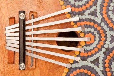 traditional african musical instrument kalimbaの写真素材