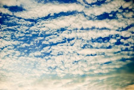 sky with a lot of cloudsの写真素材