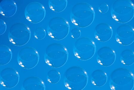 soap bubbles against the blue sky