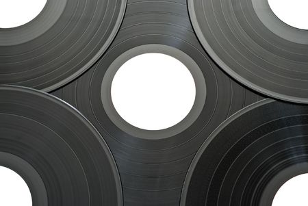 old disks with a space for textの写真素材