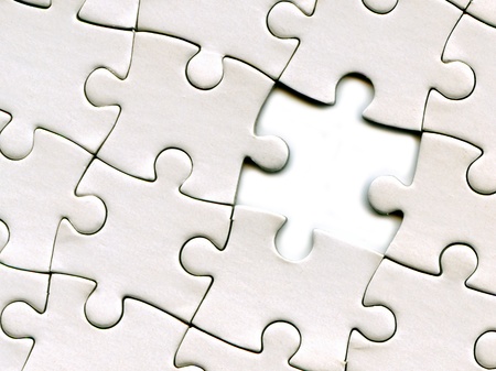 puzzle pieces with missing peaceの写真素材