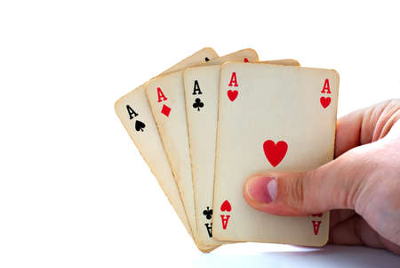 playing cards isolated on white