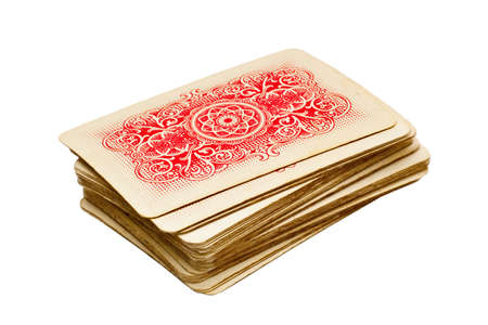 playing cards isolated on white backgroundのeditorial素材