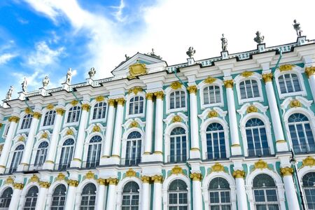 hermitage museum against the blue skyのeditorial素材
