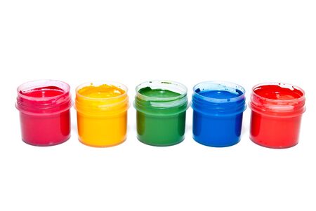 paints isolated on a white backgroundの写真素材