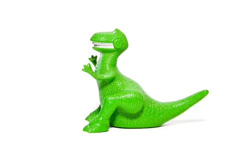 toy dinosaur isolated on a white backgroundの写真素材