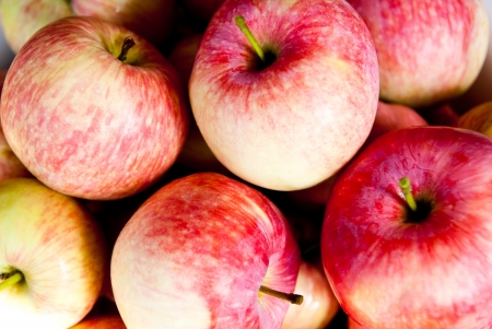 background made of red apples