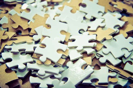 puzzle pieces as a backgroundの写真素材