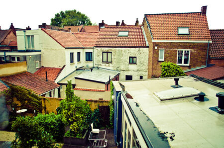 roofs of little town in europe