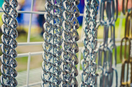 a lot of chains outdoorsの写真素材