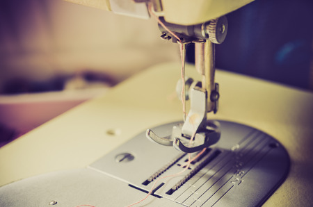 a needle of sewing machine closeupの写真素材