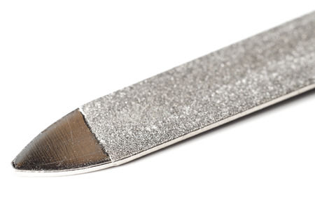 nail file isolated on a white background macroの写真素材