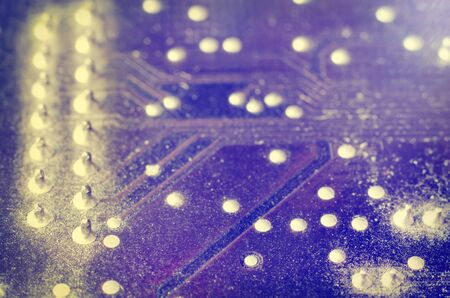 microchip as a background macroの写真素材