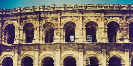 roman amphitheatre in Nimes, Franceの写真素材