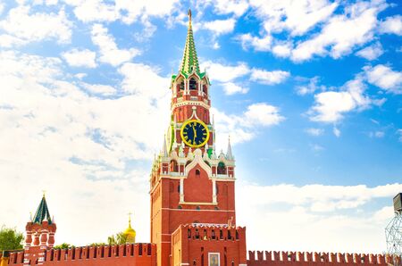Spasskaya Tower in Moscow Kremlinの写真素材