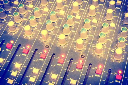 music mixer in a sound recording studioの写真素材
