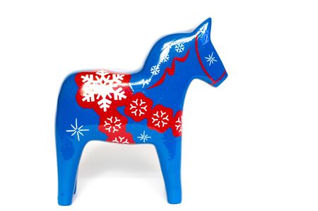 christmas horse isolated on a white backgroundの写真素材