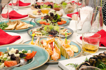 food on the table in restaurant