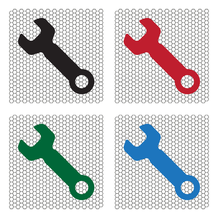 wrench icon , vector illustrationのイラスト素材