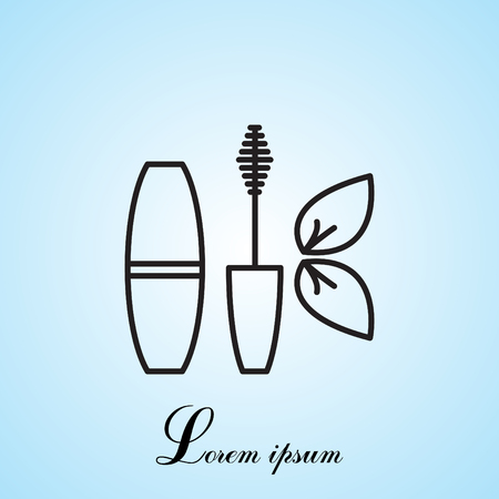 mascara brush iconのイラスト素材