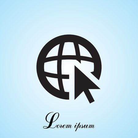 Globe (go to web) icon. Vector designのイラスト素材
