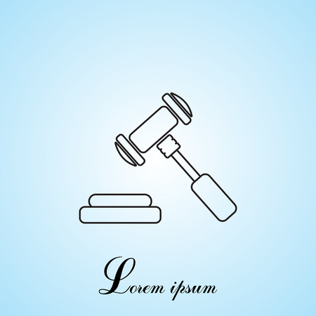 gavel line iconのイラスト素材