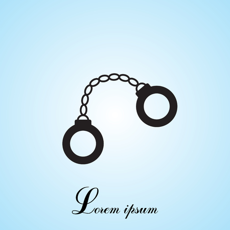 handcuffs iconのイラスト素材