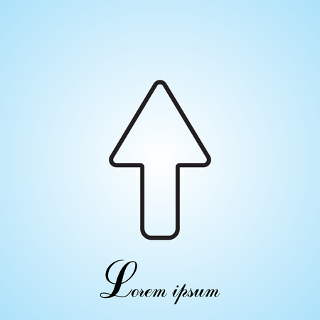 arrow up line icon isolatedのイラスト素材