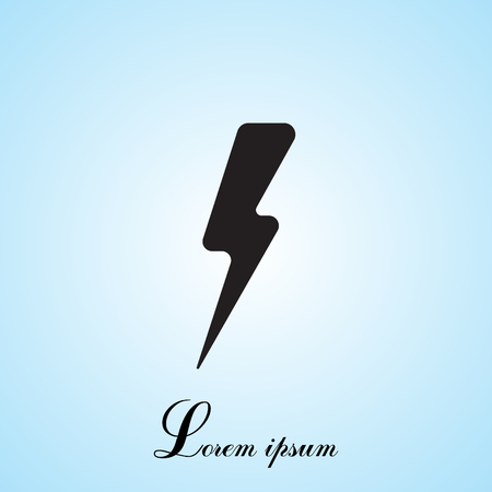 Lightning flat iconのイラスト素材