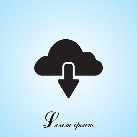 cloud download iconのイラスト素材