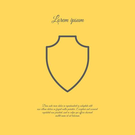 Web line icon. Shield.のイラスト素材