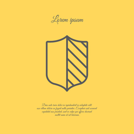 Web line icon. Shield.のイラスト素材